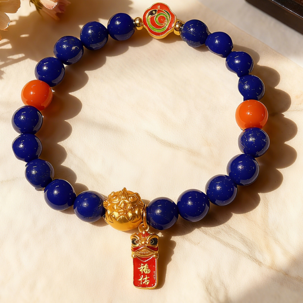 H140 Bracelet: Radiant Snake Blessing & Supreme Fortune
